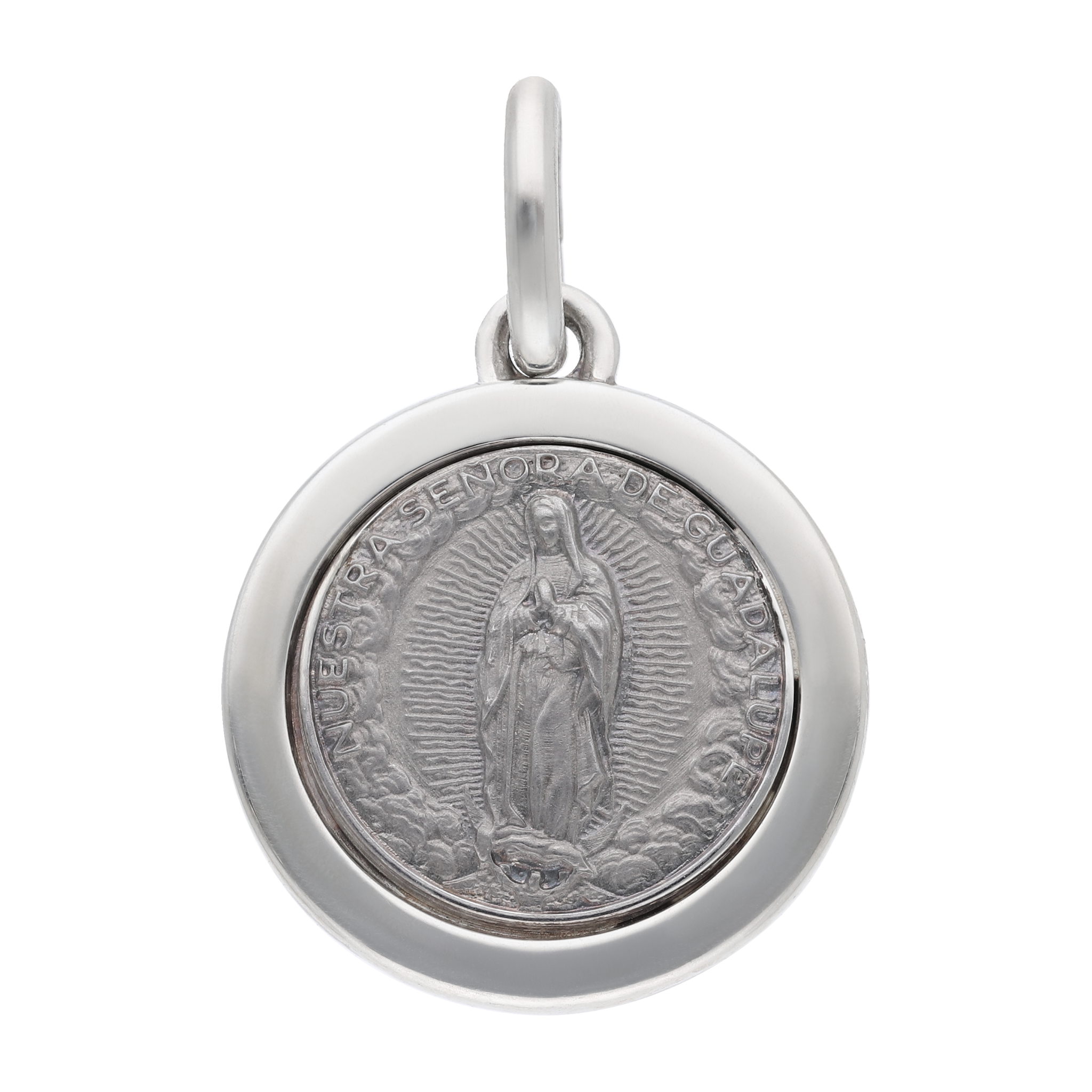 Medalla redonda Guadalupe plata