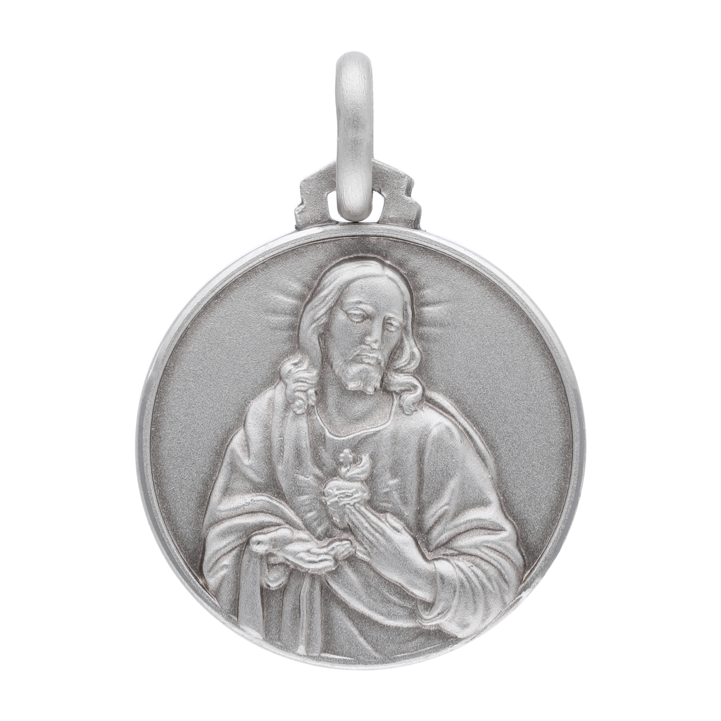 Medalla Escapulario Virgen del Carmen plata