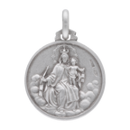 Medalla Escapulario Virgen del Carmen plata