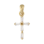 Cruz mini circonias 14K