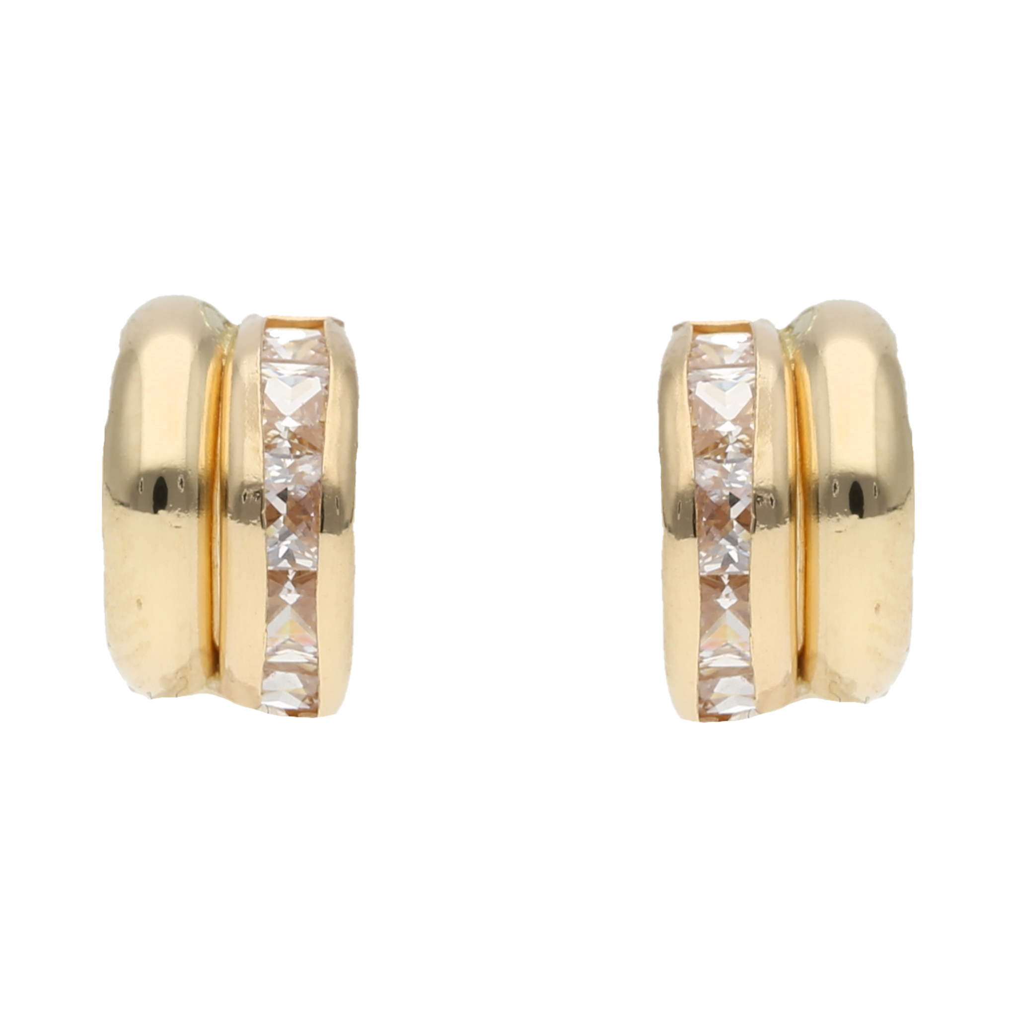 Broquel 2 filas circonias 14K