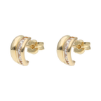 Broquel 2 filas circonias 14K