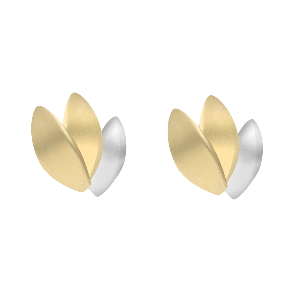 Broquel 3 hojas bicolor 14K