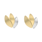 Broquel 3 hojas bicolor 14K
