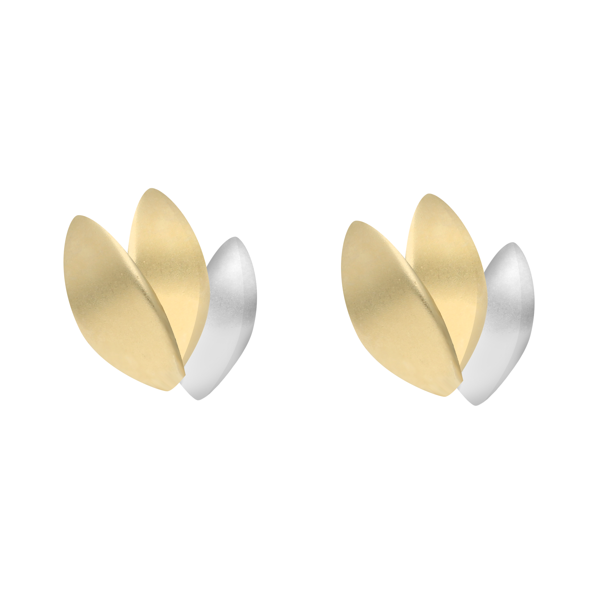 Broquel 3 hojas bicolor 14K