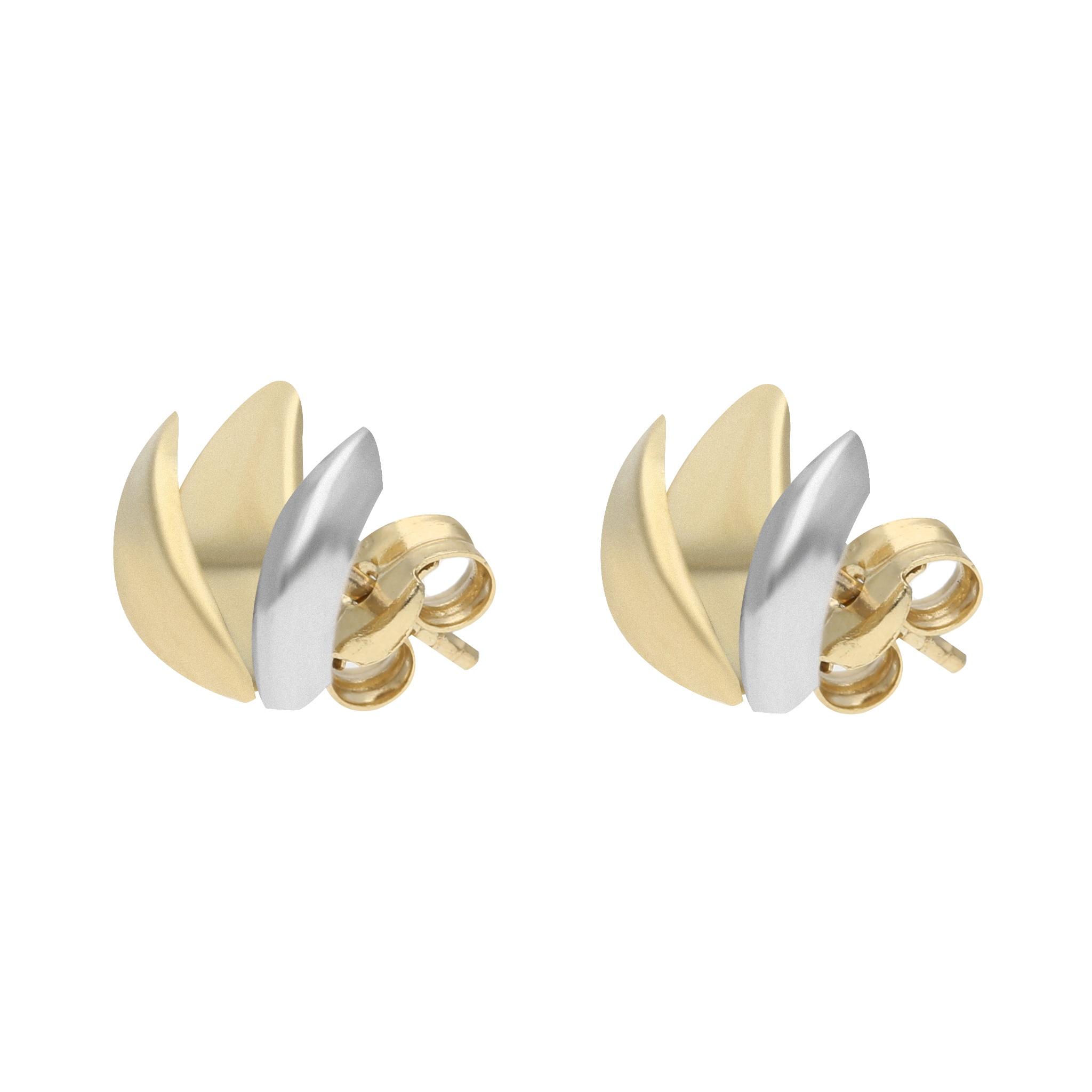 Broquel 3 hojas bicolor 14K