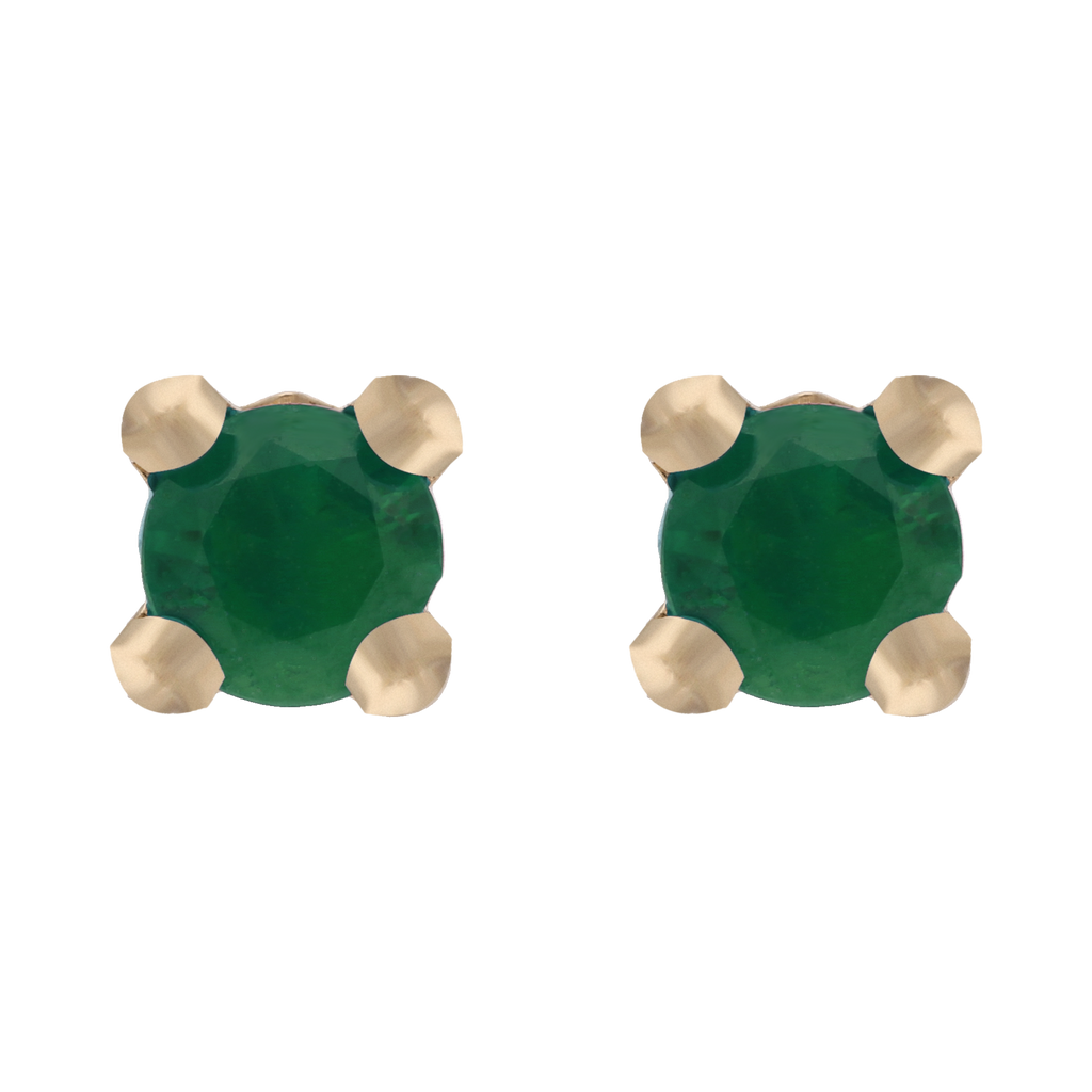 Broquel esmeralda 14K