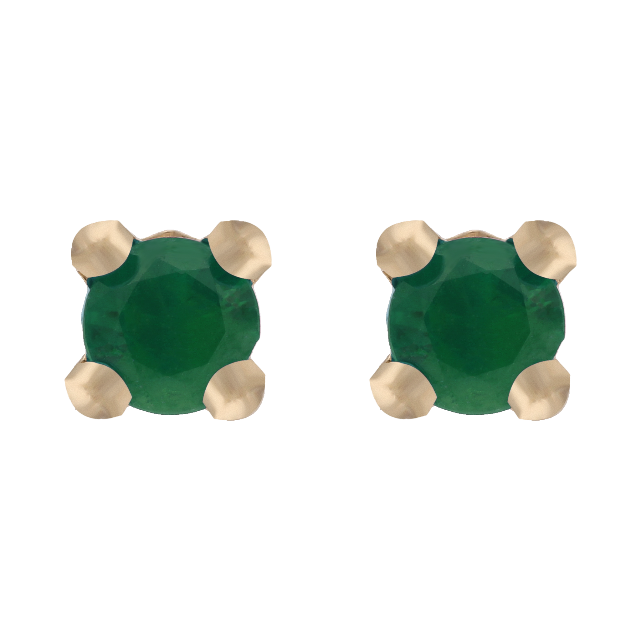 Broquel esmeralda 14K