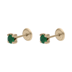 Broquel esmeralda 14K