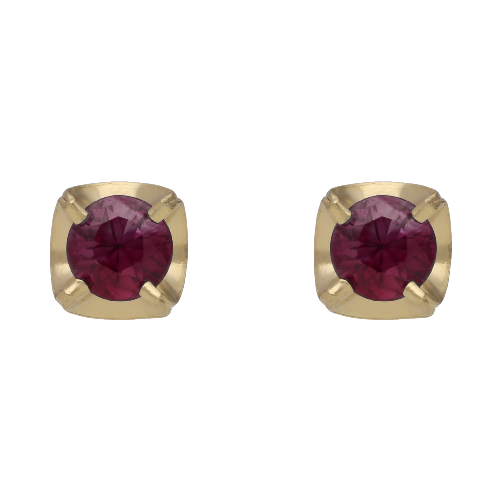 Broquel esmeralda/rubí/zafiro 14K