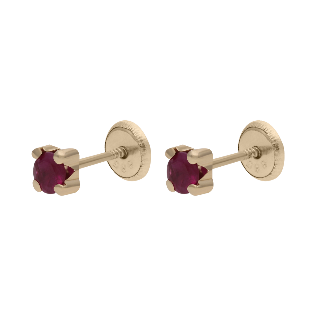 Broquel rubí 14K