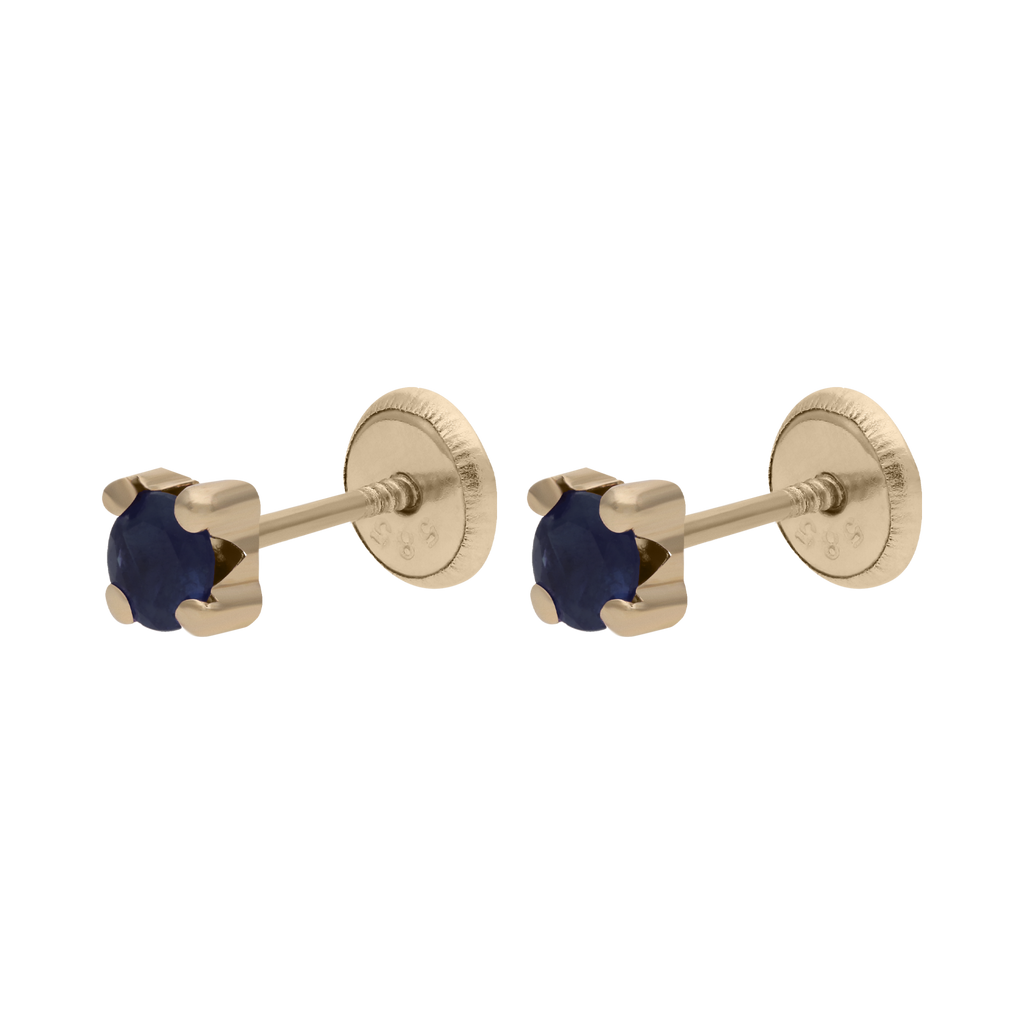 Broquel zafiro 14K