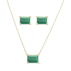Set broquel y dije esmeralda/zafiro