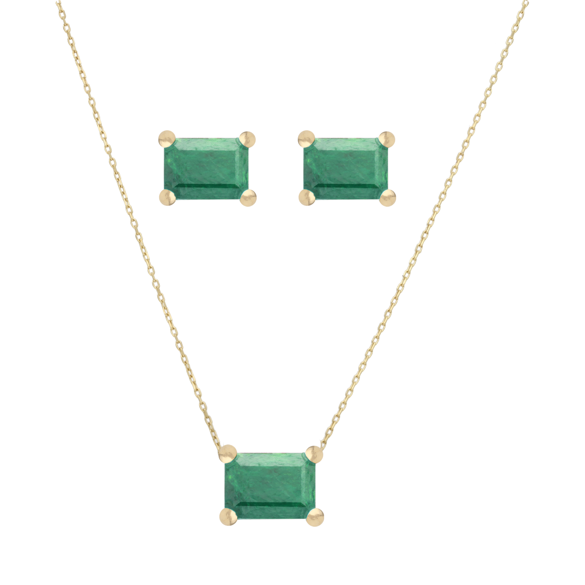 Set broquel y dije esmeralda/zafiro