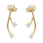 Ear climber rama circonias 14K