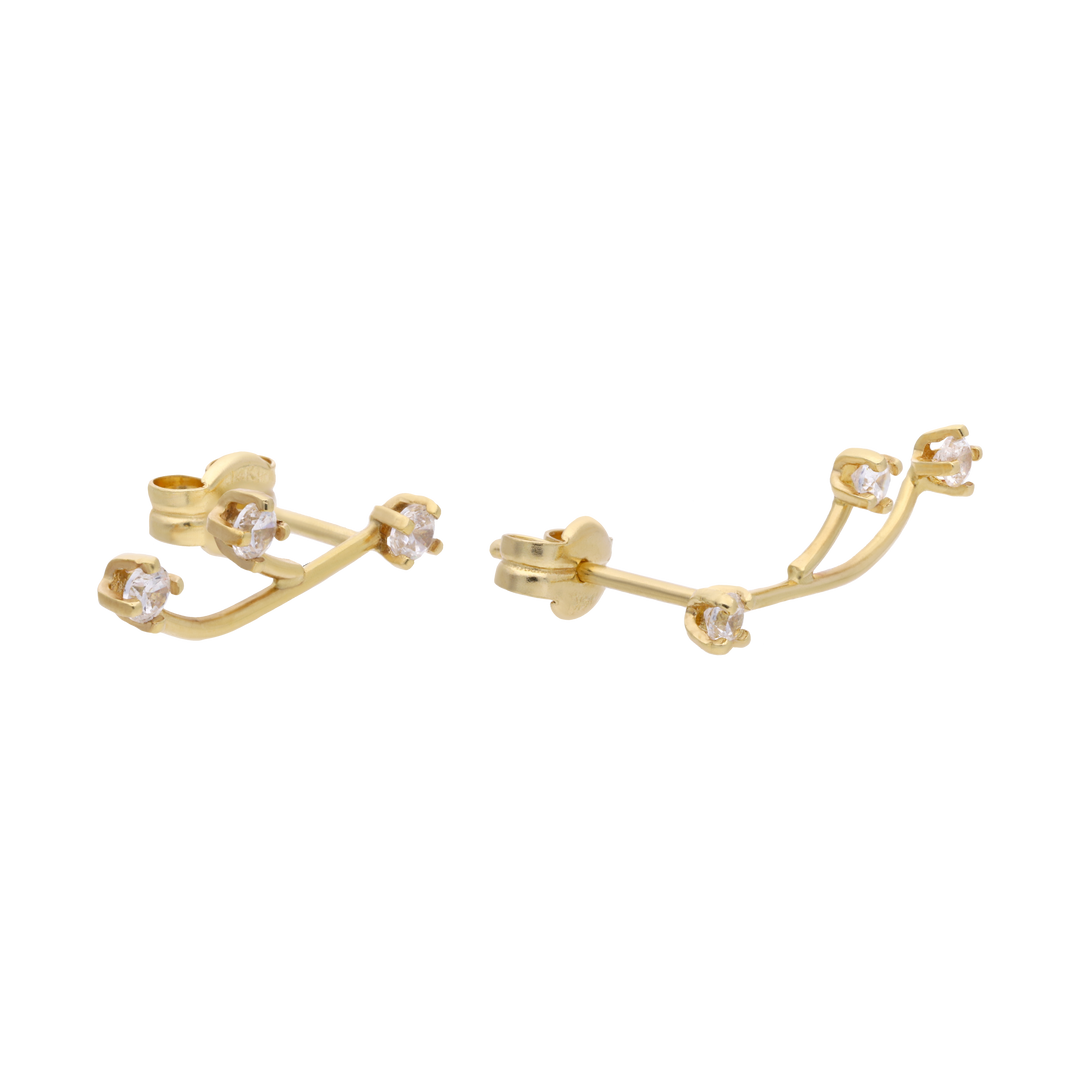 Ear climber rama circonias 14K