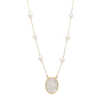 Collar perlas 5mm Guadalupe madre perla 14K