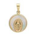 Medalla Milagrosa madre perla 14K