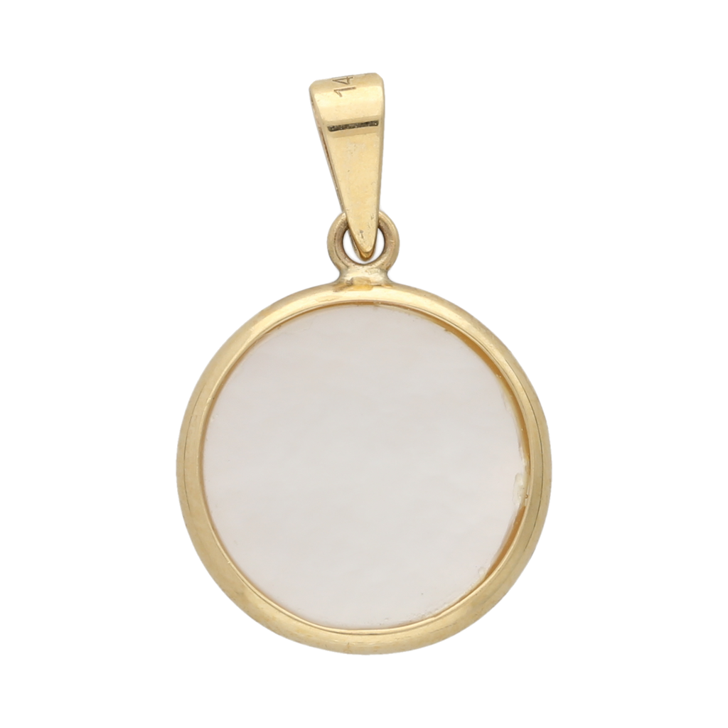 Medalla Milagrosa madre perla 14K