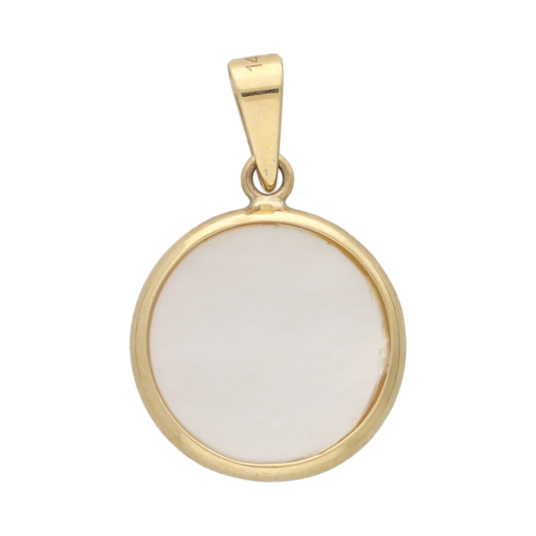 Medalla Milagrosa madre perla 14K