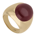 Anillo rubí cabuchón 14K