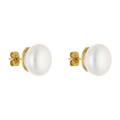 Broquel perla grande 16mm 14K