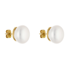 Broquel perla grande 16mm 14K