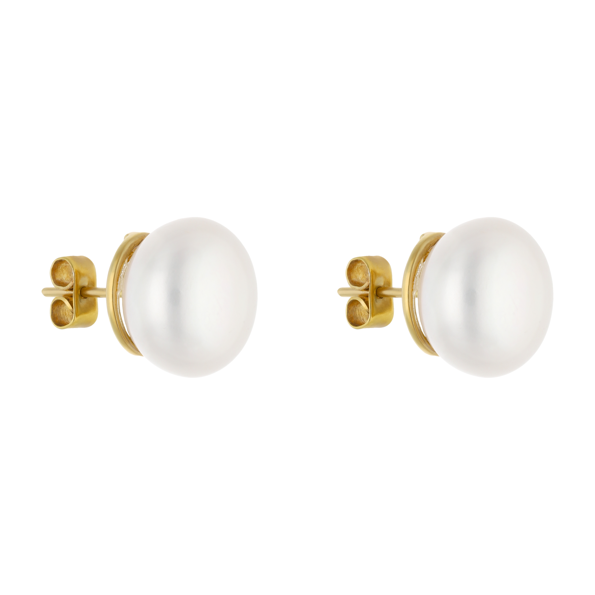 Broquel perla grande 16mm 14K
