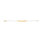 Esclava perlas blancas 14K
