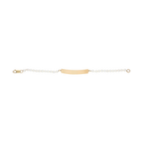 Esclava perlas blancas 14K