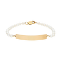Esclava perlas blancas 14K
