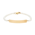 Esclava perlas blancas 14K