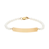Esclava perlas blancas 14K