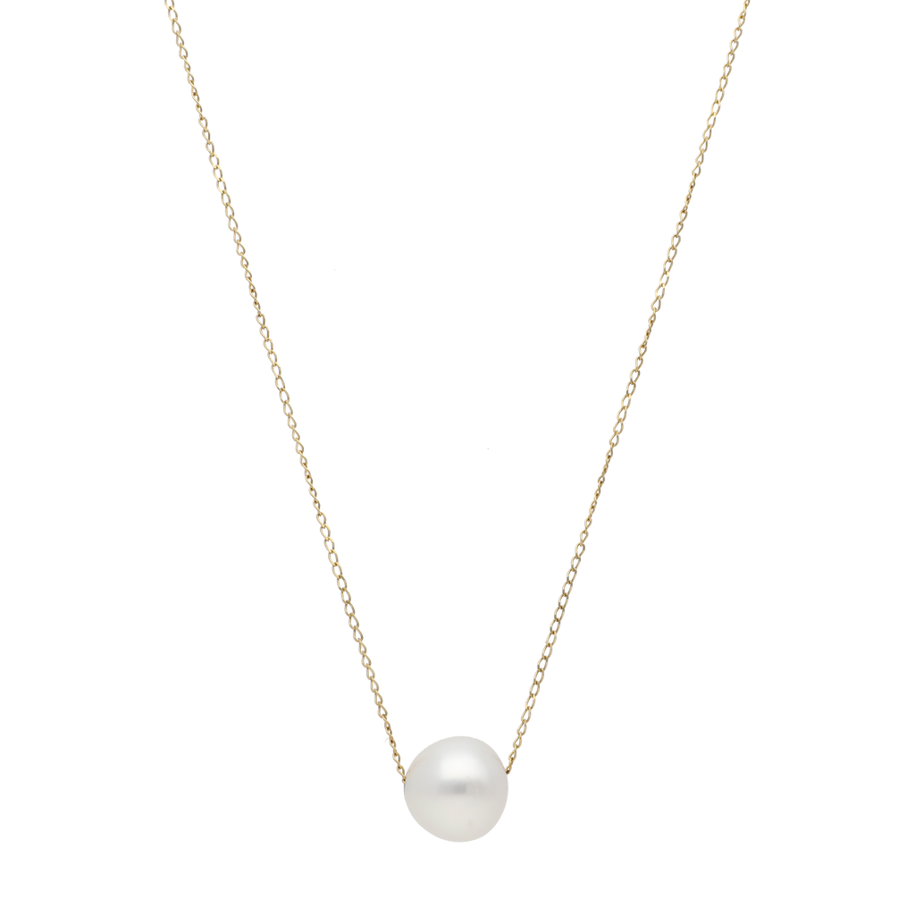 Collar perla blanca 14K