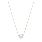 Collar perla blanca 14K