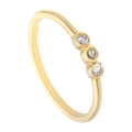 Anillo 3 brillantes 14K