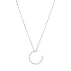 Collar círculo abierto diamantes 14K