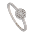 Anillo 3 filas brillantes 14K