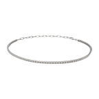 Choker medio tennis necklace 14K