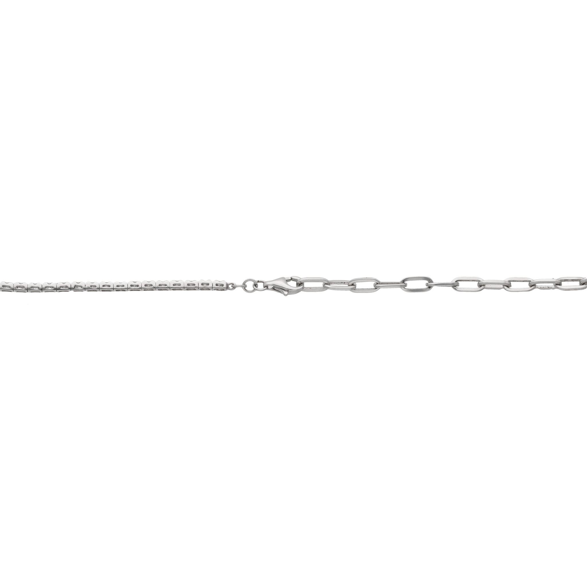 Choker medio tennis necklace 14K
