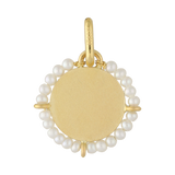 Medalla Virgen de Guadalupe 14K mini perlas