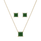 Set broquel y dije esmeralda/zafiro/rubí