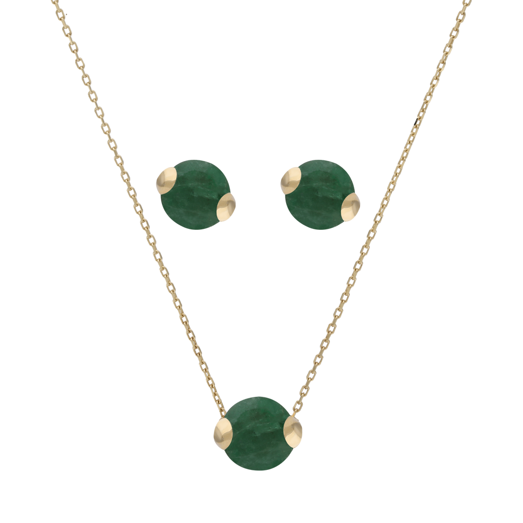 Set broquel y dije esmeralda/zafiro/rubí