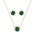 Set broquel y dije esmeralda/zafiro/rubí