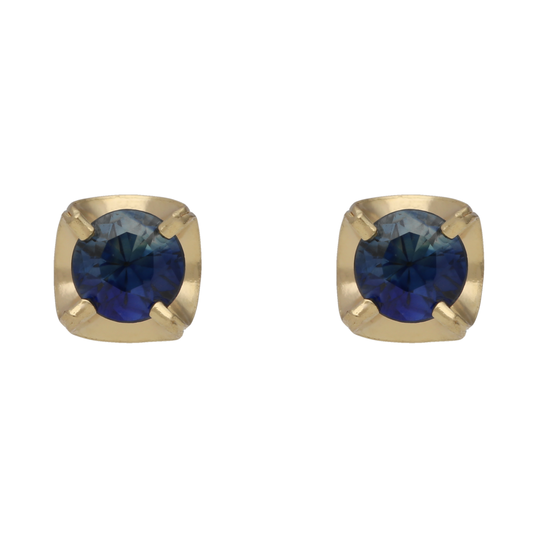 Broquel esmeralda/rubí/zafiro 14K