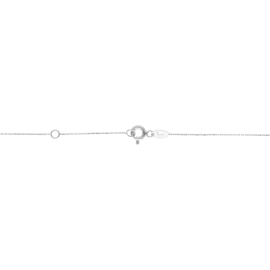 Set collar y broquel zafiro oro blanco 14K