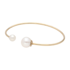 Aro flexible 2 perlas 14K
