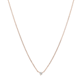Collar brillante oro rosa 14K