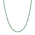 Tennis necklace esmeraldas y brillantes 14K