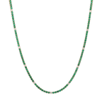 Tennis necklace esmeraldas y brillantes 14K